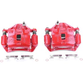 Power Stop Front S2648 Pair of High-Temp Red Powder Coated Calipers