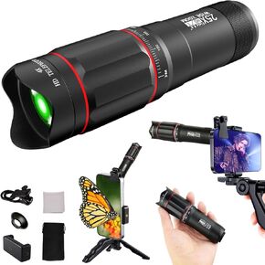 40X Monocular-Telescope Smartphone Monoculars for Adults High Definition for Music Concert,Wildlife Bird Watching Travel Camping Hiking