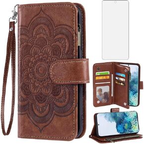 Asuwish Compatible with Samsung Galaxy S20 FE Gaxaly S 20 FE 5G UW 6.5 inch Wallet Case Tempered Glass Protector Flip Card Holder Cell Phone Cover for Glaxay S20FE5G S20FE 20S Fan Edition 4G G5 Blue