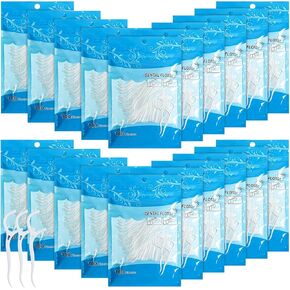 Maxcheck 2000 Count Floss Picks Bulk Natural Dental Floss Picks Toothpicks Sticks High Pull Tooth Flosser Picks Sustainable Floss Picks for Teeth (Black)