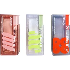 3-Piece Mega Family Pack Trio: Refillable Floss Pick Dispenser & Floss Pick Holder - with 30 Floss Picks, Perfectly Cool Dental Floss Dispenser
