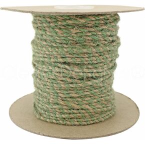 CleverDelights Jute Twisted Twine - 100 Yards - Natural and Mint Color - 3mm Diameter - Eco-Friendly Natural Jute String Rope in Saudi Arabia