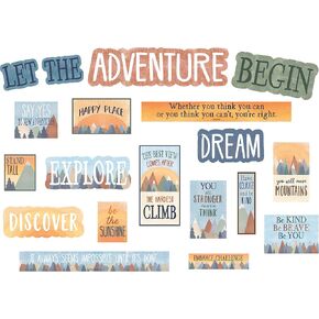 Teacher Created Resources Moving Mountains Let The Adventure Begin Mini Bulletin Board