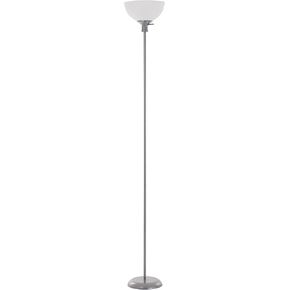 Catalina Lighting 20641-000 Traditional 3-Way Metal Torchiere Floor Standing Lamp, Living Room Light,LED Bulb NOT Included, Silver