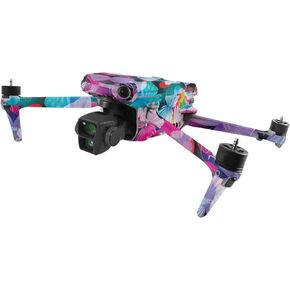 MightySkins Skin Compatible with DJI Air 3 - Prismatic Butterflies | Protective, Durable, and Unique Vinyl Decal wrap Cover | Easy to Apply