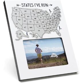 Gone For a Run Scratch Off Photo Frame | States I've Run