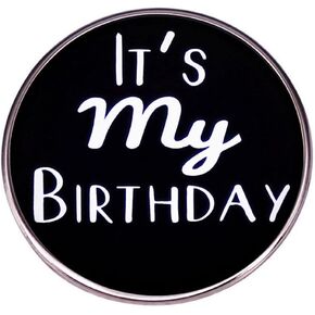 zhanghaoran It's My Birthday Enamel Pin Birthday Gift Button Pin Birthday Letter Lapel Pin Backpack Hat Accessories Birthday Party Badge Pin Jewelry Gift