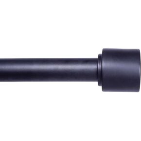 Kenney KNM85965 Astrid Cap End قضيب ستارة نافذة مزخرف ممتاز، طول قابل للتعديل 66-120 بوصة، لمسة نهائية سوداء، أنبوب فولاذي بقطر 1 بوصة in Kuwait