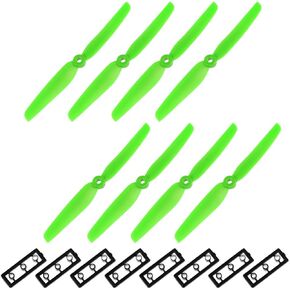 uxcell RC Propellers 6030 6x3 Inch CW CCW 2-Vane for Quadcopter Hexacopter Multirotor, Green 4 Pairs with Adapter Rings