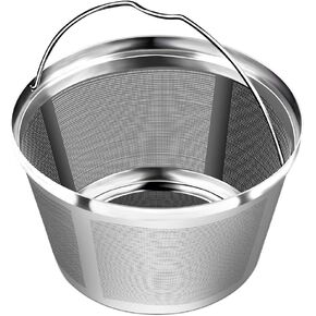 8-12 Cup Reusable Basket Permanent Coffee Filters, Perfect Fit for 8-12 Cup Mr. coffee, Black and Decker Krups Basket-Style Coffee Maker Filters and Basket Paper Filters