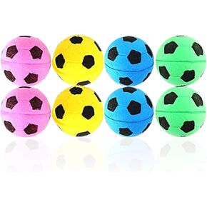 كرات إسفنجية للقطط من كوكو، 3.81 سم، كرات كرة قدم إسفنجية ناعمة للتمرين والأنشطة التفاعلية، كرات قوية ونطاطة للقطط، 8 كرات في كل عبوة in Kuwait