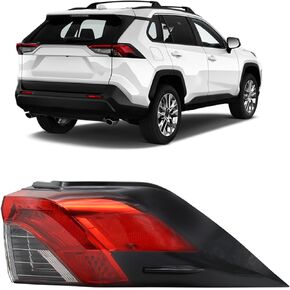 Left Outer Tail Light Fit for 2019 2020 2021 Toyota RAV4, Tail Lamp Assembly Replacement (Left Driver Side)