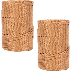 2 Pack of 230g/lot Super Soft Cord Polyester Yarn Knitting Macrame Crocheting Summer Hat Yarn for DIY Hand Knitted Hat Shoes Crochet Basket Yarn