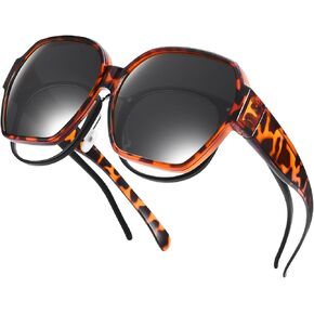 Square Sunglasses Over Glasses Women Fit Over Glasses Sunglasses Polarized UV Protection Lightweight Over Glasses