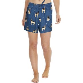 E&S Pets Pet Lover Pajama Shorts for Women -Causal Lounge Shorts with side Pockets and Drawstring - Women's sleep shorts