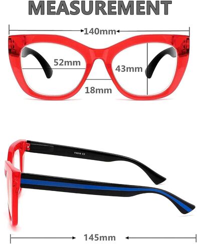 CRGATV Oversized Cateye Reading Glasses Blue Light Blocking Fashion Computer Readers for Womens in Saudi Arabia