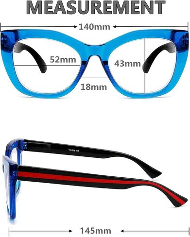 CRGATV Oversized Cateye Reading Glasses Blue Light Blocking Fashion Computer Readers for Womens in Saudi Arabia