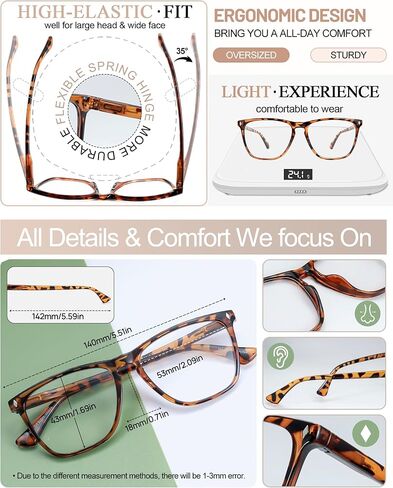 MARE AZZURO Large Reading Glasses Men Lightweight Readers 1.0 1.25 1.5 1.75 2.0 2.25 2.5 2.75 3.0 3.5 4.0 5.0 6.0 in Kuwait