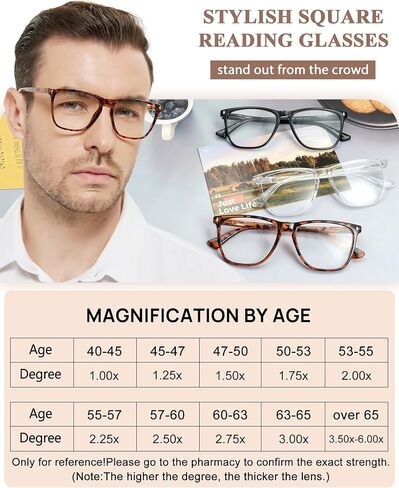 MARE AZZURO Large Reading Glasses Men Lightweight Readers 1.0 1.25 1.5 1.75 2.0 2.25 2.5 2.75 3.0 3.5 4.0 5.0 6.0 in Kuwait