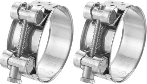 uxcell 2Pcs T-Bolt Hose Clamp Working Range 17-19mm 304 Stainless Steel Intake Intercooler Clamps Adjustable Tube Clamps for Tubes Pipes in Saudi Arabia