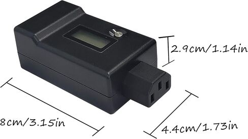 CERRXIAN C14 to C13 LED Electricity Power Consumption Energy Meter Voltage Amps Usage Monitor in Saudi Arabia
