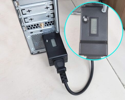 CERRXIAN C14 to C13 LED Electricity Power Consumption Energy Meter Voltage Amps Usage Monitor in Saudi Arabia