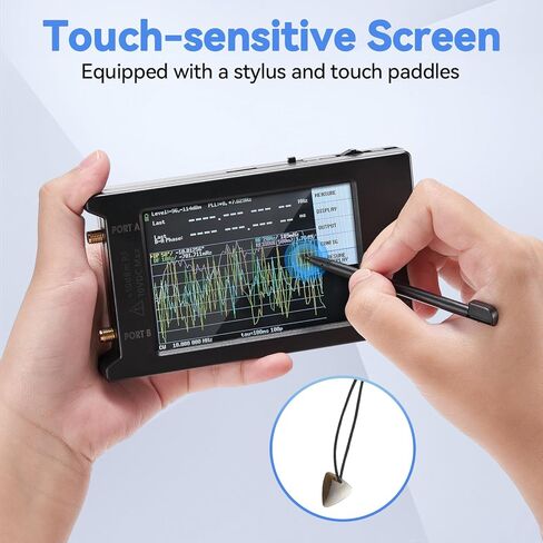 محلل تردد الطور SeeSii TinyPFA، شاشة لمس 4 بوصة 1 ميجاهرتز - 300 ميجاهرتز، جهاز اختبار تردد الطور المحمول مع بطاقة MicroSD، اختبار إشارات الإدخال لمصدر المذبذب/الساعة لأجهزة NanoVNA-H4 in Kuwait