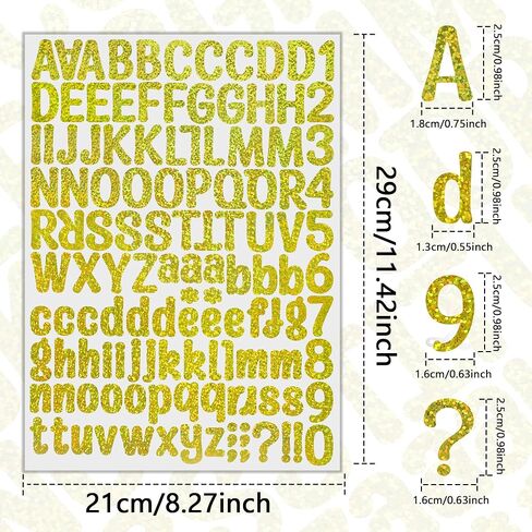 504pcs Laser Shiny Letter Number Alphabet Vinyl Stickers Alphanumeric Crystal Set Decal Waterproof Self Adhesive Decoration DIY for Art Craft Class Daycare Party Gift Mailbox Laptop Wall (Blue) in Saudi Arabia