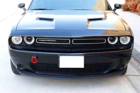 iJDMTOY Red Universal Ring Track Racing Style Tow Hook Aesthetic Decoration Kit Compatible With Any Car SUV Truck (Not Functional, Decorative Purpose ONLY) in Saudi Arabia