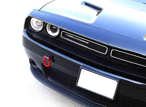 iJDMTOY Red Universal Ring Track Racing Style Tow Hook Aesthetic Decoration Kit Compatible With Any Car SUV Truck (Not Functional, Decorative Purpose ONLY) in Saudi Arabia