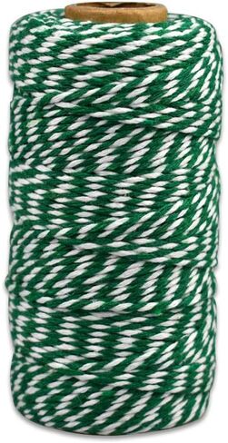 Bakers Twine Black and White, LaZimnInc Cotton Twine Packing String for Gardening, Decoration, Tying Cake and Pastry Boxes, Silverware, DIY Crafts & Gift Wrapping, Art and Crafts (2 mm/328Feet) in Saudi Arabia