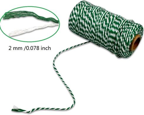 Bakers Twine Black and White, LaZimnInc Cotton Twine Packing String for Gardening, Decoration, Tying Cake and Pastry Boxes, Silverware, DIY Crafts & Gift Wrapping, Art and Crafts (2 mm/328Feet) in Saudi Arabia