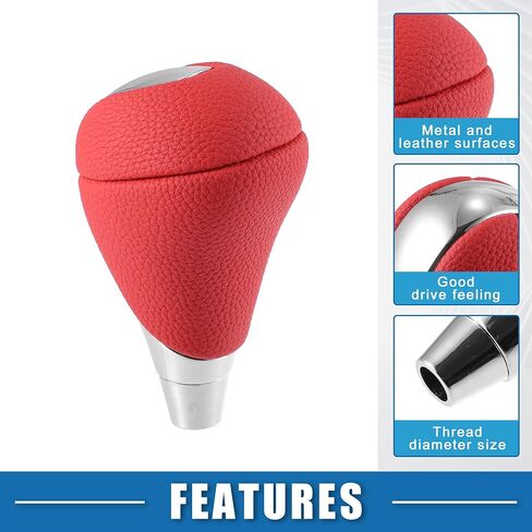 Gear Stick Shift Knob Gear Shift Knob Stick Shifter for Lexus ES300h ES350 GS300 GS350 GS430 GS450h GS460 IS250 IS300 IS350 LS460 Red Silver Tone in Saudi Arabia