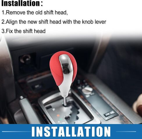 Gear Stick Shift Knob Gear Shift Knob Stick Shifter for Lexus ES300h ES350 GS300 GS350 GS430 GS450h GS460 IS250 IS300 IS350 LS460 Red Silver Tone in Saudi Arabia