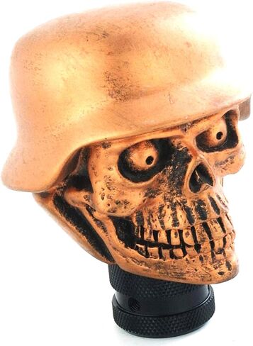 Abfer Car Shifter Knob Skull Shift Knobs Cool Stcik Shifting Lever Handle Replacement Fit Most Vehicle (Copper Yellow) in Saudi Arabia