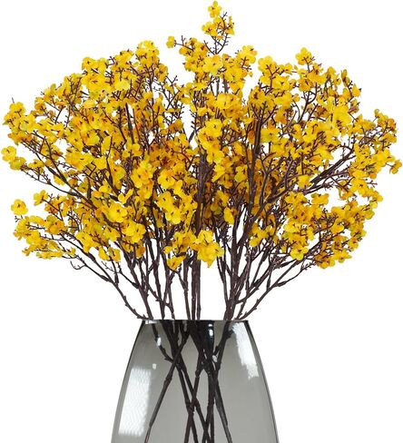 Babys Breath 8 Bundle Real Touch Artificial Flowers Fake Silk Flower Gypsophila Wedding Party Decoration Home Decor(Burgundy) in Saudi Arabia