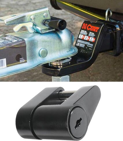 قفل مقرنة لسان المقطورة، دبوس قفل مقرنة لسان المقطورة، قطر 1/4 بوصة، امتداد 3/4 بوصة، أمان حماية كاملة لسحب قوة السحب، قفل وصلة المقطورة (أسود) in Kuwait