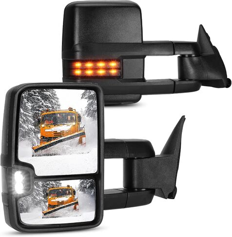 Towing Mirrors Fit for Chevrolet GMC C1500 K1500 C2500 K2500 K3500 C3500 1988-1998 C1500 C2500 K1500 K2500 Suburban Tahoe Yukon 1992-1999 Power Heated Clearance Turn Signal Light Set of 2 in Saudi Arabia