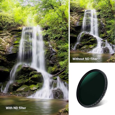 PROfezzion 58mm Variable ND Filter ND2-ND400 Variable Neutral Density Fader | for Canon EOS Rebel T7 T6 T8i SL3 2000D 4000D + EF-S 18-55mm Kit Lens, for Fujifilm X-T5 X-T4 X-T3 X-T2 + XF 18-55mm Kit Lens in Saudi Arabia