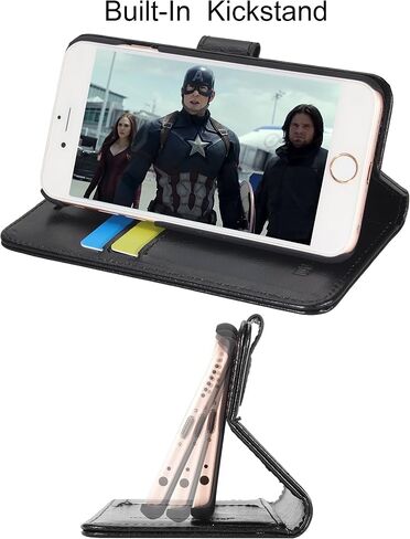 حافظة iPhone 6s /6، حافظة Wisdompro Premium PU جلدية 2 في 1 واقية [محفظة قلابة قابلة للطي] مع حامل بطاقة الائتمان/فتحات وحبل معصم لهاتف Apple 4.7 بوصة iPhone 6s /6 (أرجواني) in Kuwait