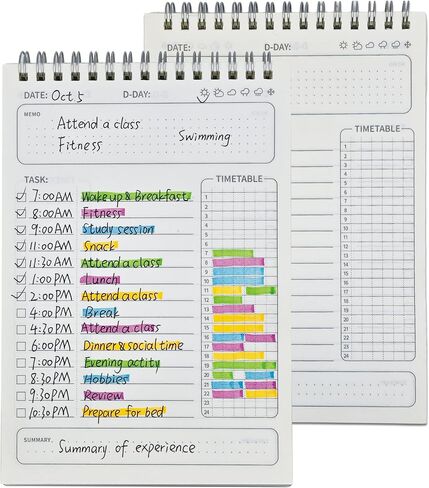 مخطط يومي غير مؤرخ، مفكرة Bertteger To Do List، 160 يومًا من التسجيل على الوجهين، 8.2 بوصة × 5.7 بوصة، تطوير عادات التخطيط الجيدة in Saudi Arabia