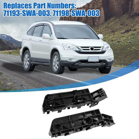 زوج X AUTOHAUX من دعامة المصد الأمامي، حامل تثبيت فاصل للسائق وجانب الركاب 71193-SWA-003 لسيارة Honda CR-V 2007-2011 بلاستيك أسود in Saudi Arabia