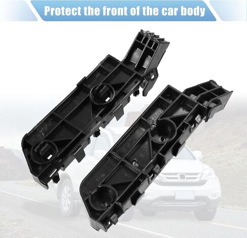 زوج X AUTOHAUX من دعامة المصد الأمامي، حامل تثبيت فاصل للسائق وجانب الركاب 71193-SWA-003 لسيارة Honda CR-V 2007-2011 بلاستيك أسود in Saudi Arabia