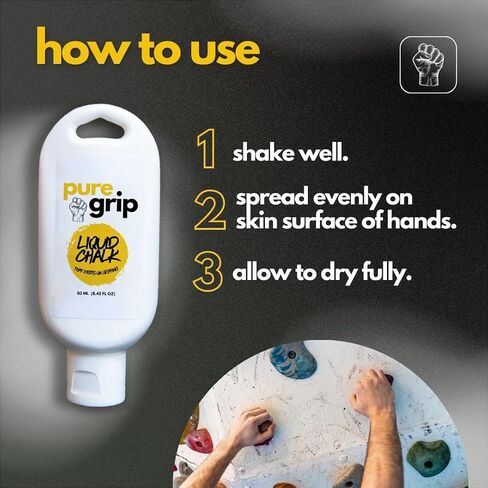 Pure-Grip| Liquid Chalk | Weightlifting, Rock Climbing, Cross Training, Lifting Chalk, Gymnastic Chalk, Workout Chalk, Gym Chalk Alternative |That Keeps On Gripping| in Saudi Arabia