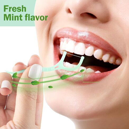 Maxcheck 2000 Count Floss Picks Bulk Natural Dental Floss Picks Toothpicks Sticks High Pull Tooth Flosser Picks Sustainable Floss Picks for Teeth (Black) in Saudi Arabia