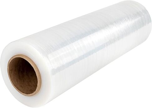 IDL Packaging 18" x 1000' 115 Gauge Strong Hand Stretch Wrap Roll (Pack of 1 Roll) - Extra Sticky Clear Stretch Wrap Film for Moving and Packing - Tear-Resistant Plastic Wrap for Moving and Shipping in Saudi Arabia