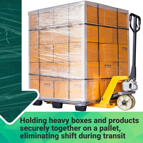 IDL Packaging 18" x 1000' 115 Gauge Strong Hand Stretch Wrap Roll (Pack of 1 Roll) - Extra Sticky Clear Stretch Wrap Film for Moving and Packing - Tear-Resistant Plastic Wrap for Moving and Shipping in Saudi Arabia