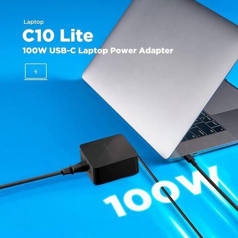 Innergie C10 Lite 100W USB C Laptop Charger, Universal Type C Power Adapter for HP, Acer, ASUS, Dell, Lenovo, MSI, iPhone 17, MacBook and More, 8.2ft in Kuwait