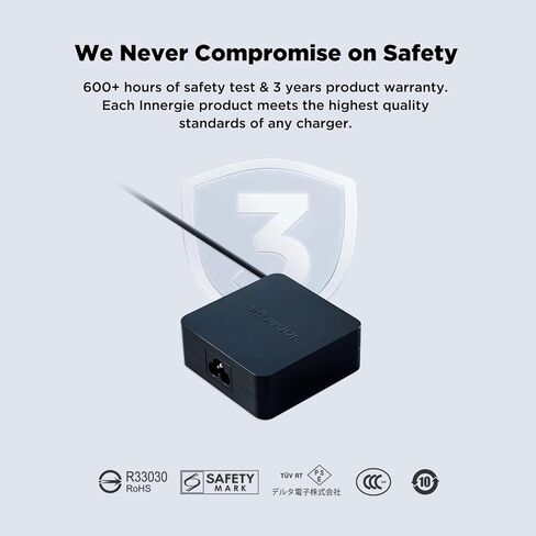 Innergie C10 Lite 100W USB C Laptop Charger, Universal Type C Power Adapter for HP, Acer, ASUS, Dell, Lenovo, MSI, iPhone 17, MacBook and More, 8.2ft in Kuwait