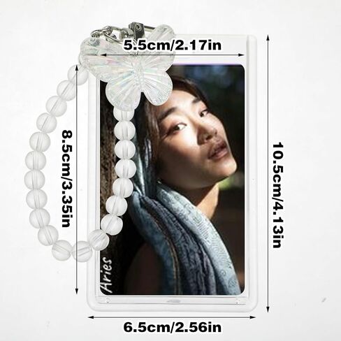 Acrylic Kpop Photocard Holder 3 Inch ID Badge Holder Transparent ID Card Holder Photo Card Protector for Office ID Card for Women in Saudi Arabia